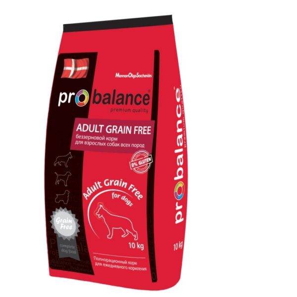 Probalance food (Probalance) para perros en envases rojos